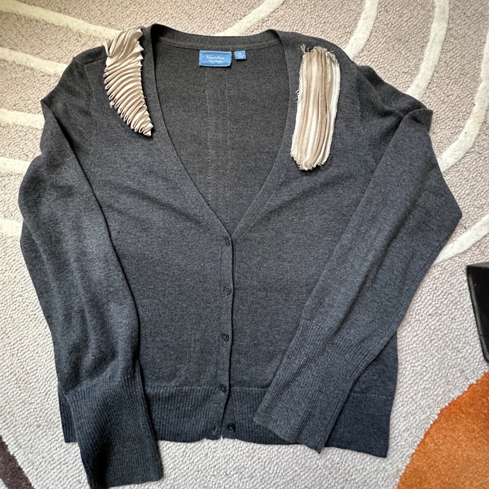 Vera Wang Cardigan with Embellishment / Simply Vera - Picture 8 of 8